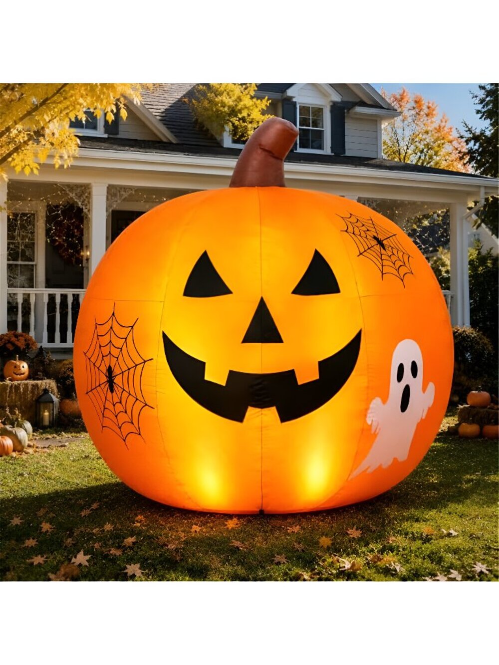 6FT Halloween Inflatable Pumpkin with LED Lights for Outdoor&Indoor Decor